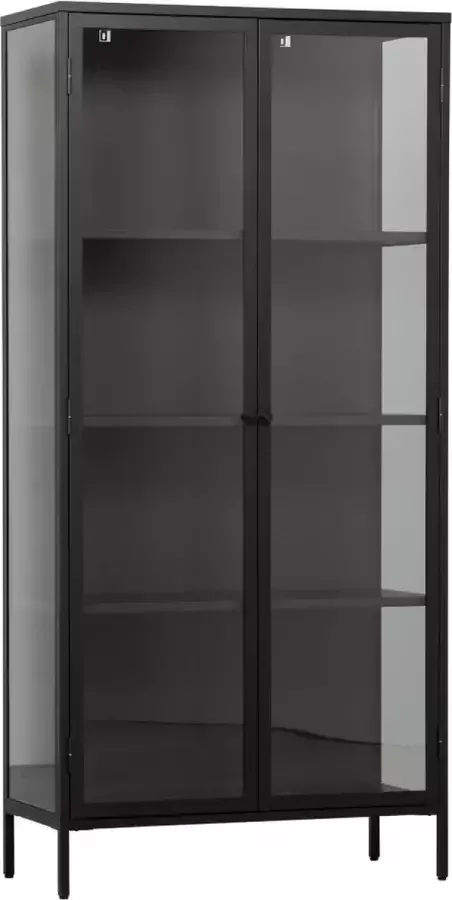 Vtwonen Vt Wonen Vitrinekast Precious Zwart Metaal Zwart 190x90x43cm (HxBxD) - Foto 2