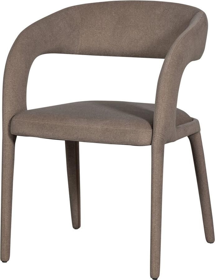 Vtwonen Arms Eetkamerstoel Vilt Bruin 80x60x54