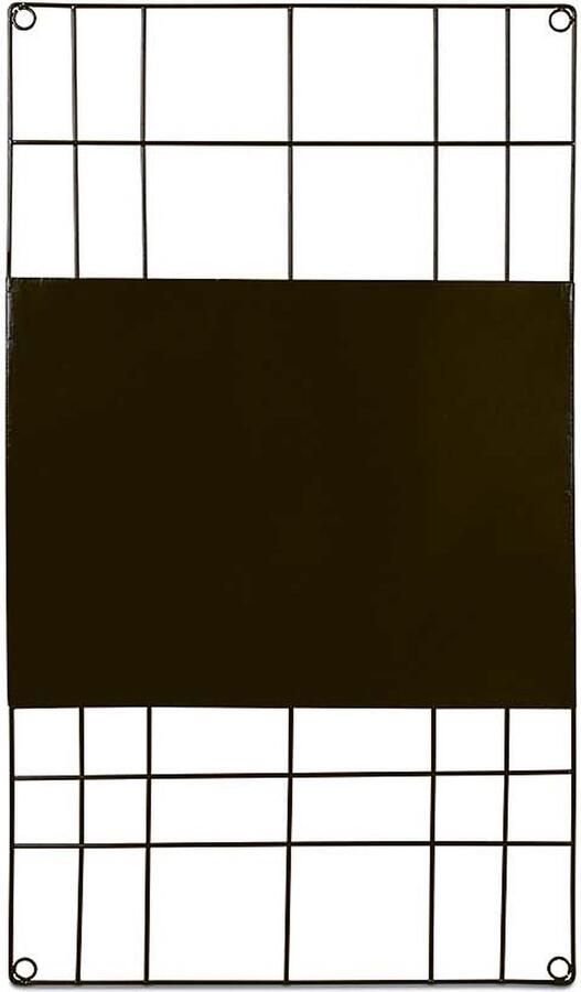 Vtwonen Memobord Magnetisch Metalen Wandrek Industrieel Magneetbord Kaartenrek Fotorek Zwart 60x105cm Memobord Keuken - Foto 2