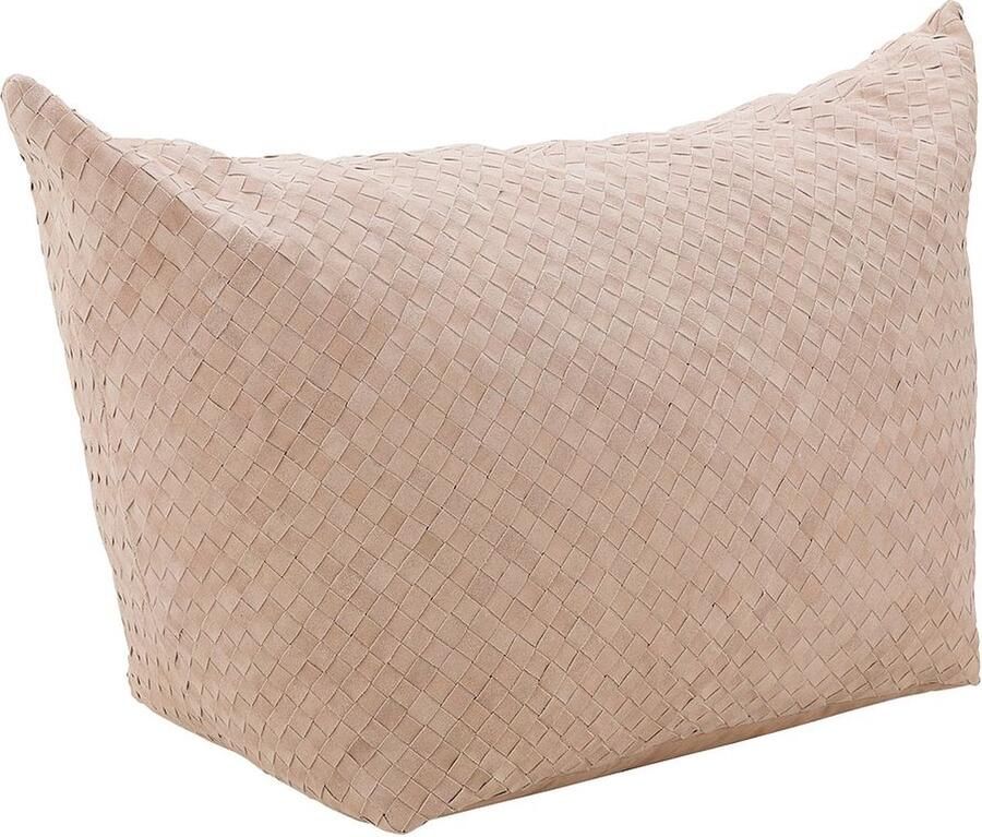 Vtwonen Bean Bag Poef Zitzak Volwassenen Donkerbeige Suede 92x38x54cm - Foto 2