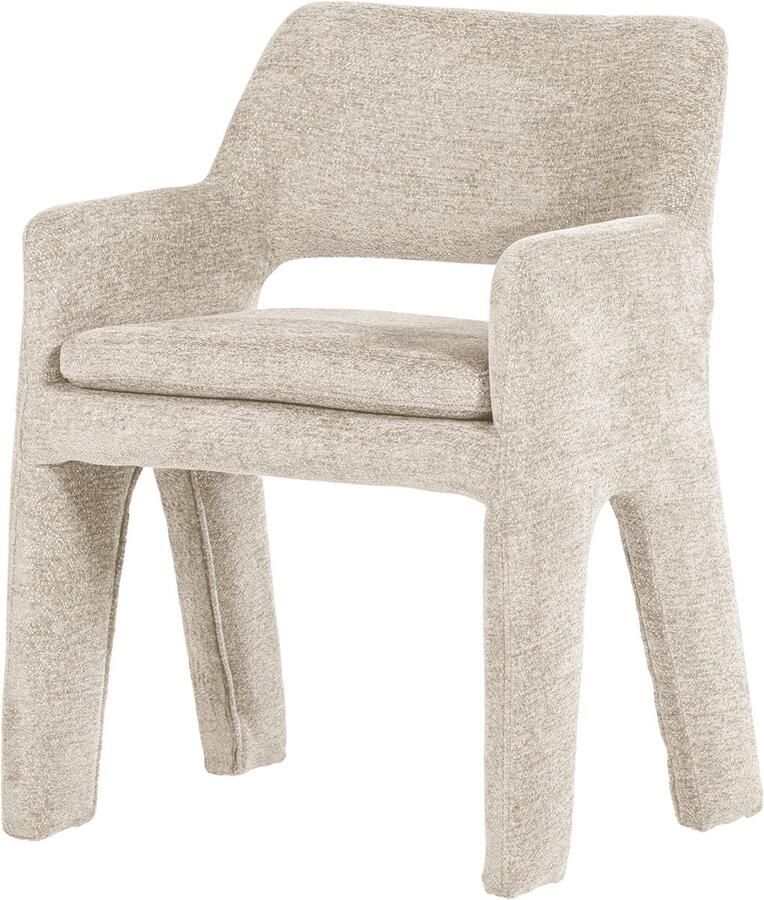 Vtwonen Bigfoot Eetkamerstoel Chenille Zand Beige 78x57x56 cm - Foto 4