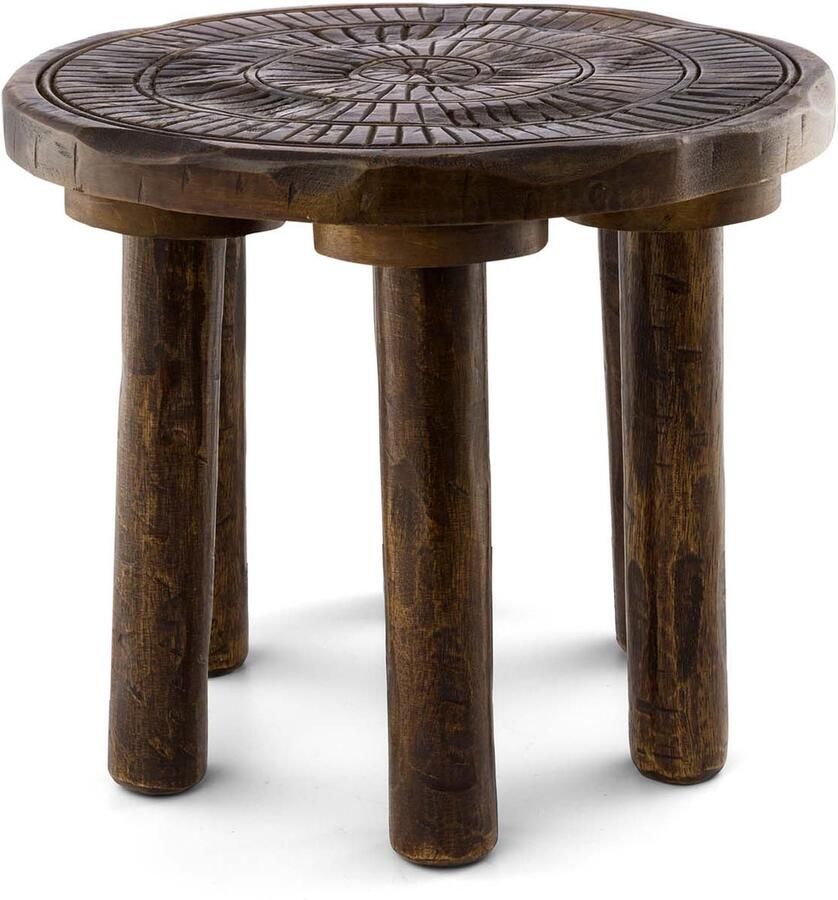Vtwonen Bijzettafel Hout Donkerbruin 30x25 cm