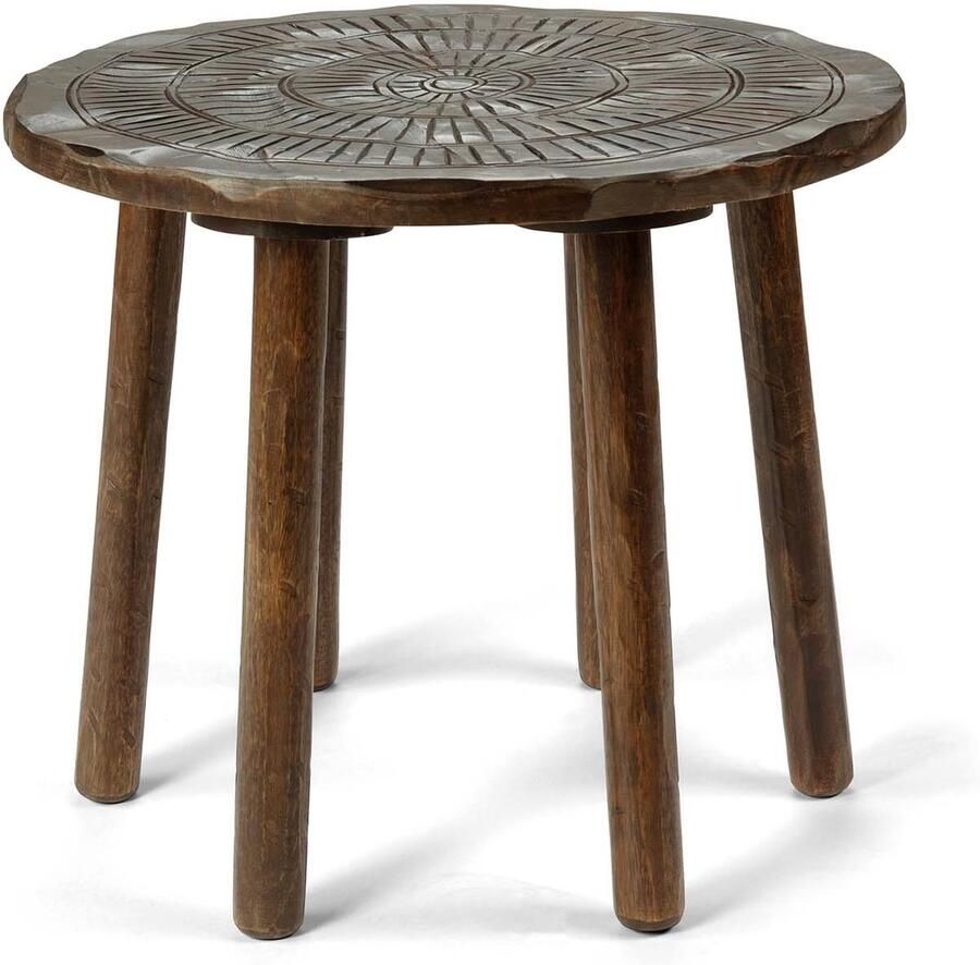 Vtwonen Bijzettafel Hout Donkerbruin 45x40 cm