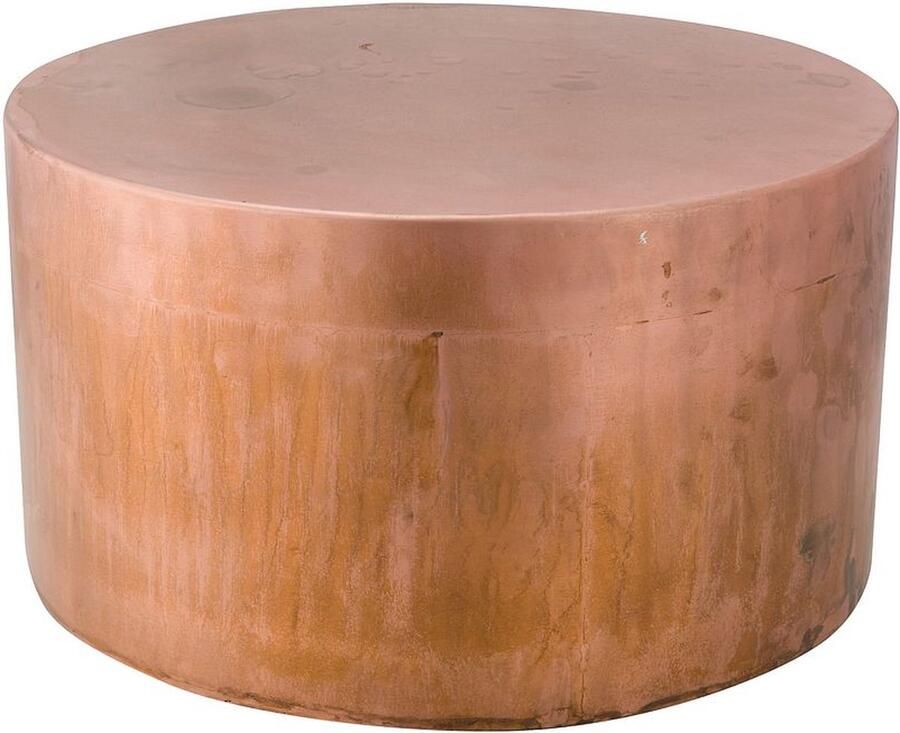 Vtwonen Bijzettafel Tafeltje Rond Koffietafel Antiek Koper Meubel Metaal 43x23cm