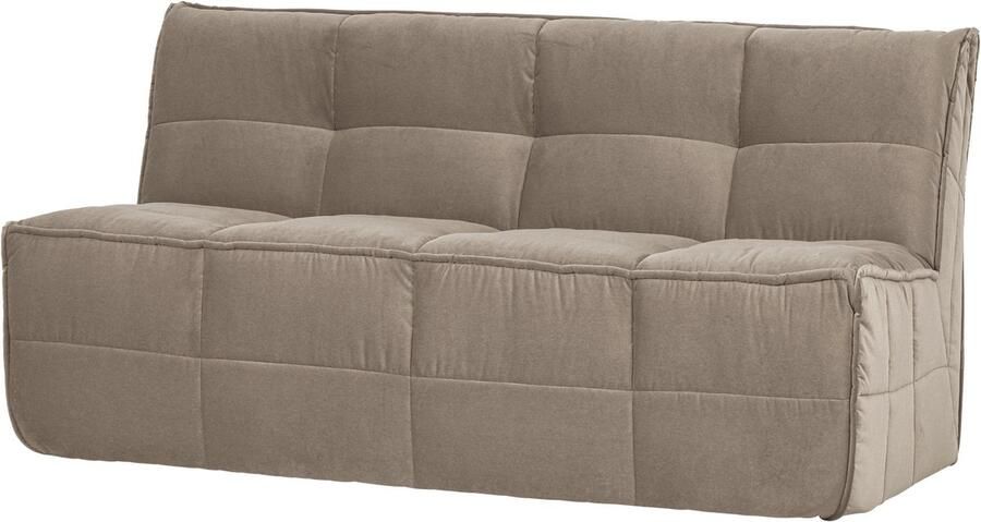 Vtwonen Cluster Eetbankje Met Rugleuning 164 cm Velvet Warm Taupe Beige