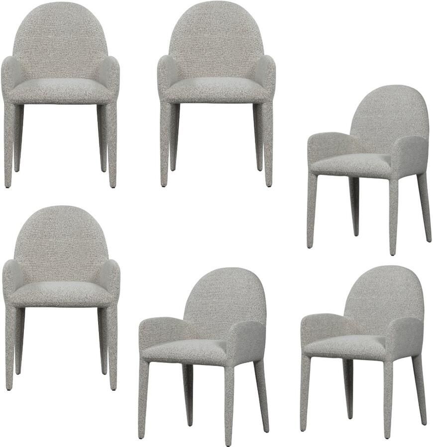 Vtwonen Elegance Eetkamerstoel Met Armleuning Grijs 83x54x57