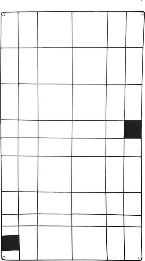 Vtwonen Memobord Basic Zwart Fotorek 105x60x0 5cm Metalen Wanddecoratie Wandbord voor Foto's en Kaartjes