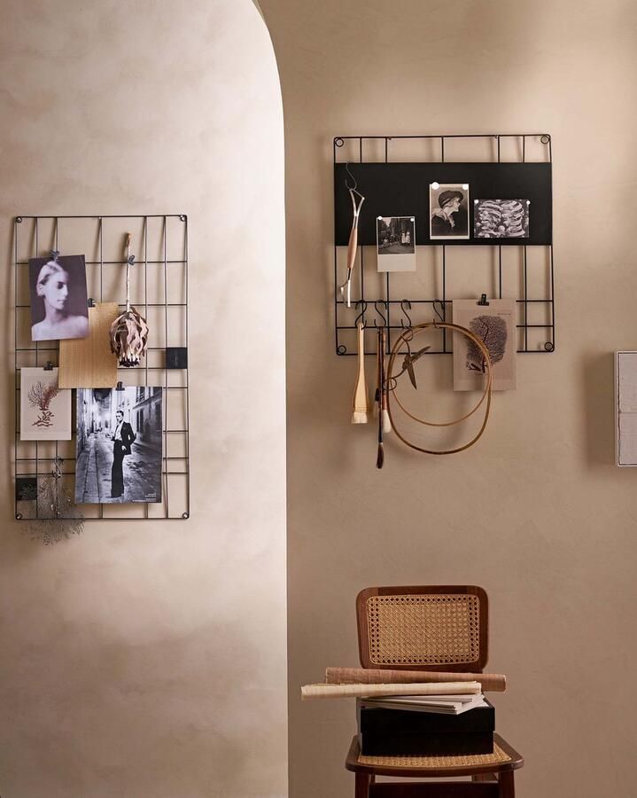 Vtwonen Memobord Basic Zwart Fotorek 105x60x0 5cm Metalen Wanddecoratie Wandbord voor Foto's en Kaartjes - Foto 2