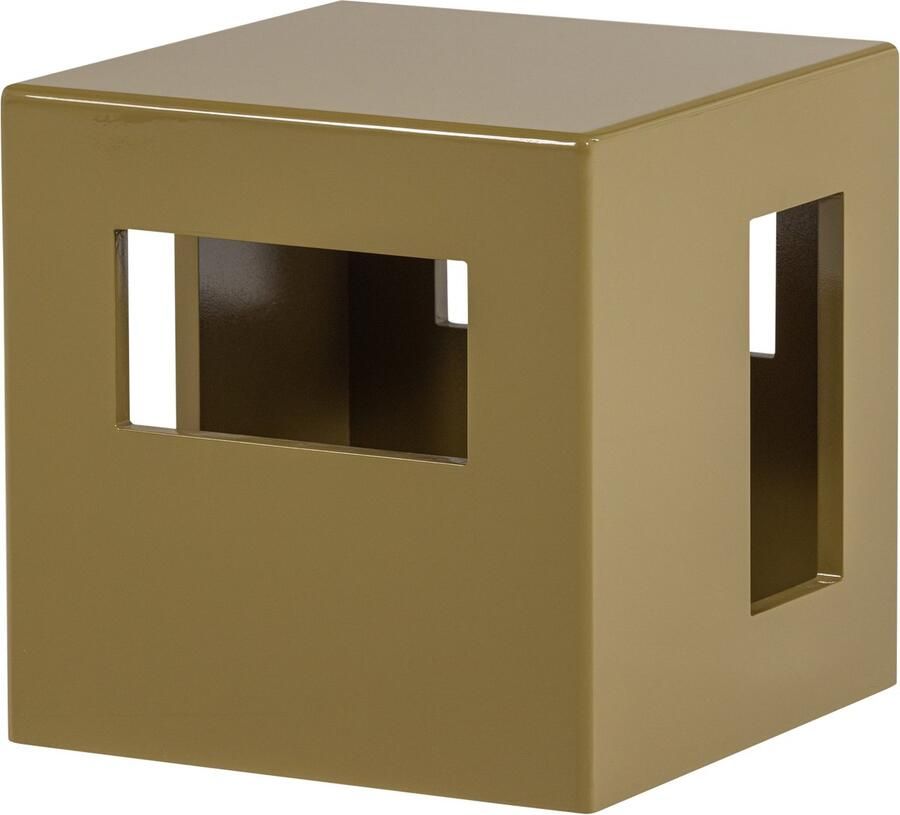 Vtwonen Modern Bijzettafel Vierkant MDF Hout Hoogglans Honinggeel - Foto 3