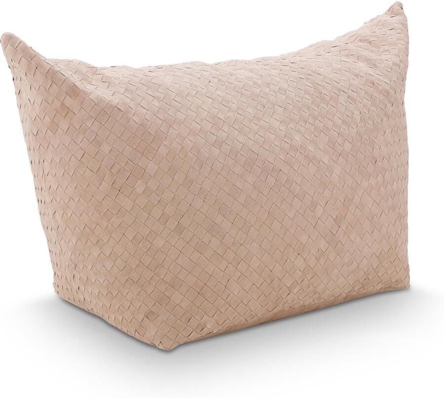 Vtwonen Bean Bag Poef Zitzak Volwassenen Donkerbeige Suede 92x38x54cm