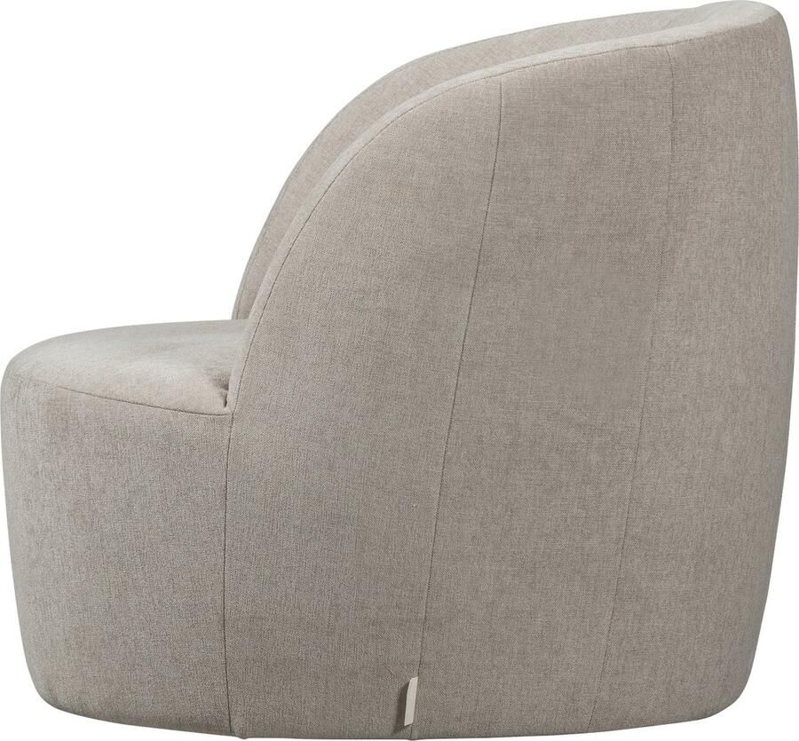 Woood vtwonen Turn Draaifauteuil Velvet Naturel 78x82x87 - Foto 2