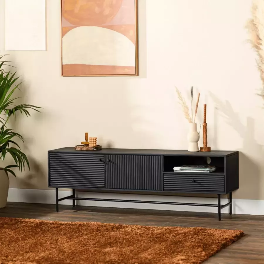 Vurna Bina tv-meubel 150cm zwart