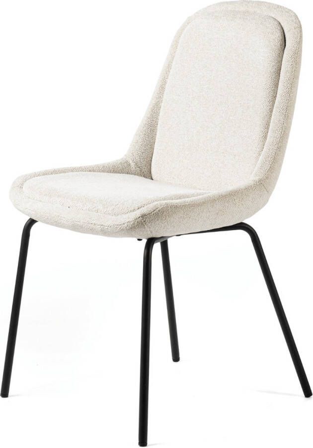 Vurna Birka eetkamerstoel stof naturel (Set van 2) - Foto 2