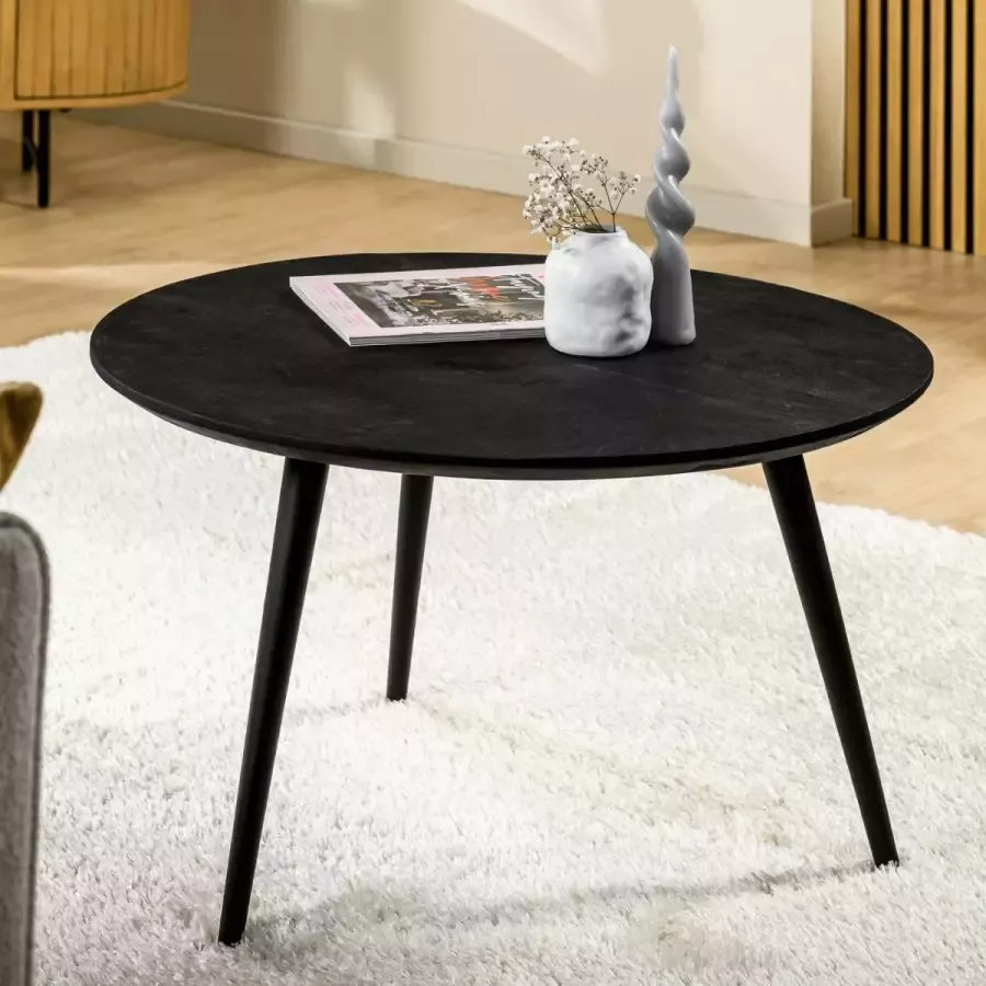 Vurna Bryan ronde salontafel ø75cm zwart