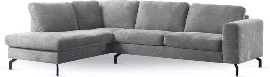 Vurna Cayden 3-zits hoekbank links stof champagne