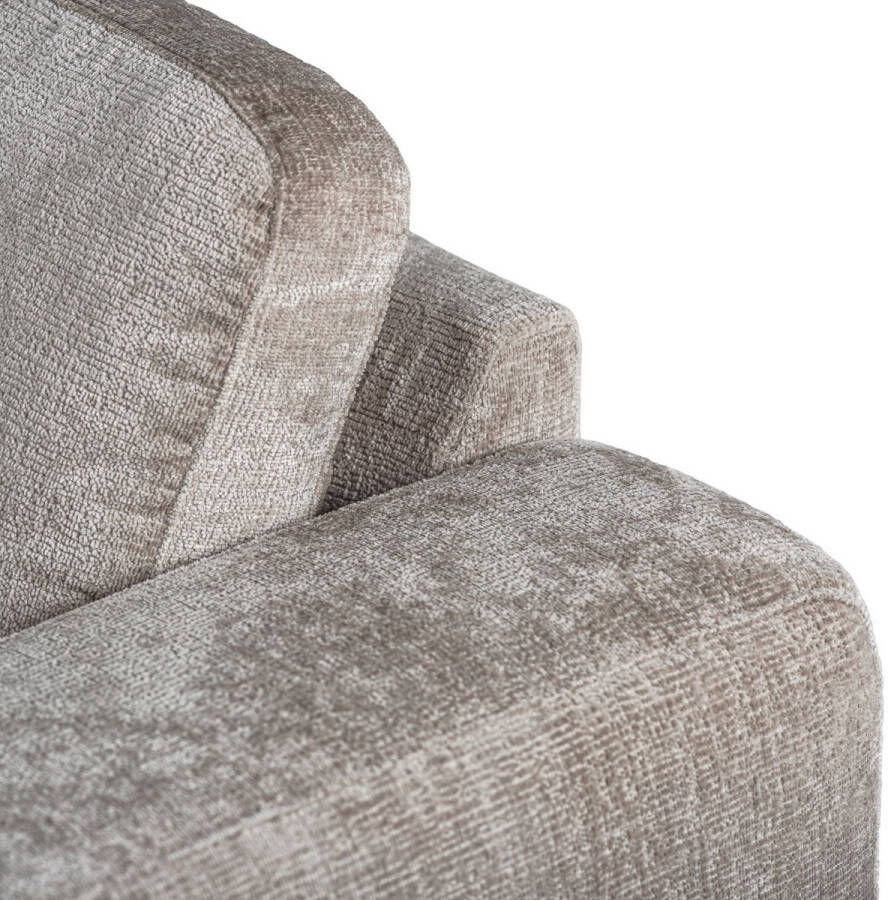 Vurna Cayden 3-zits hoekbank links stof grijs