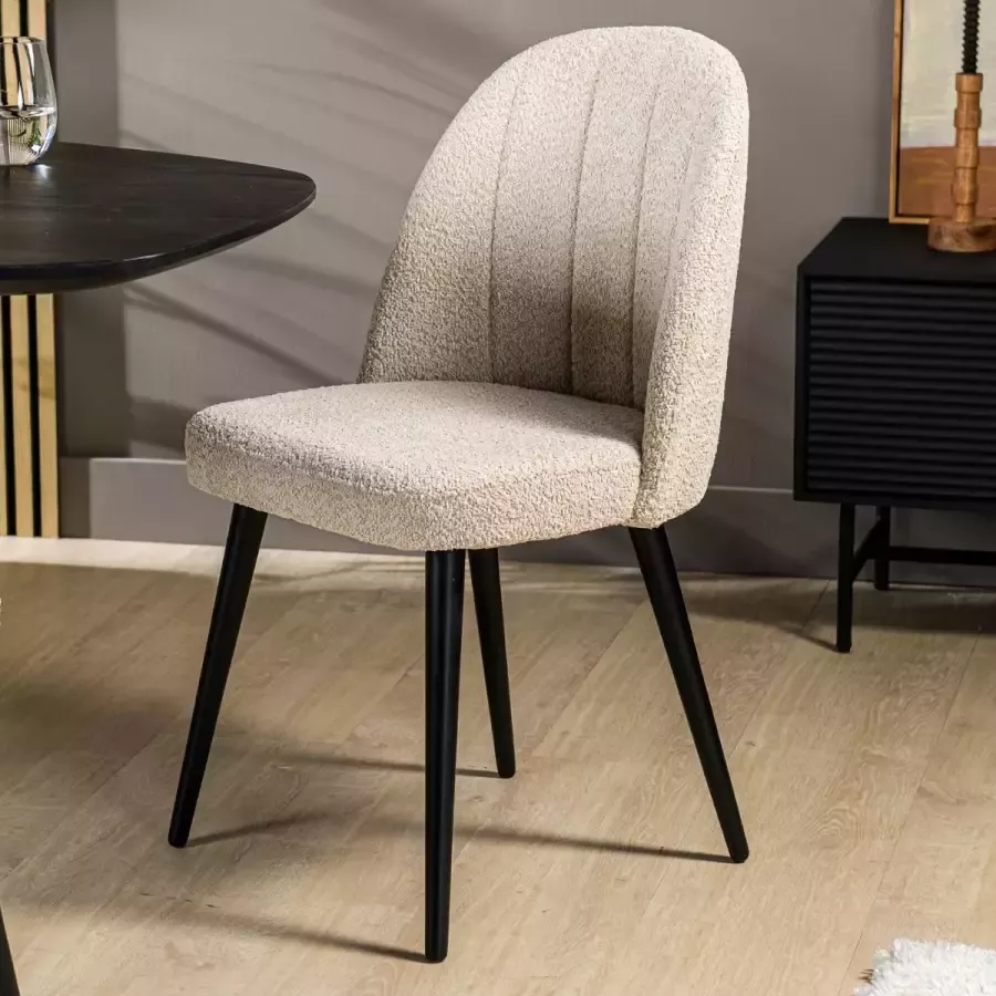 Vurna Charlie eetkamerstoel stof zand