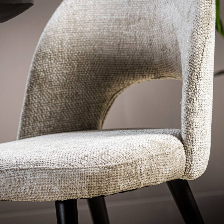 Vurna Devin eetkamerstoel stof naturel - Foto 2