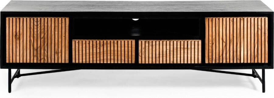 Vurna Haki tv-meubel 180cm naturel zwart - Foto 2