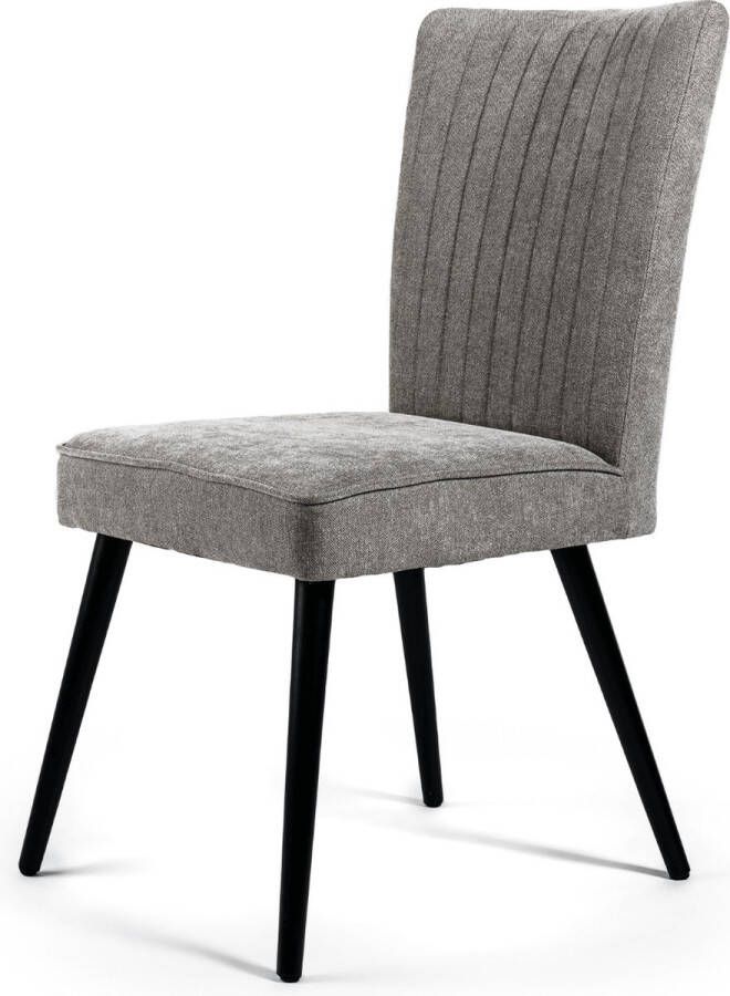 Vurna Hesta eetkamerstoel jameson stof taupe (Set van 2)
