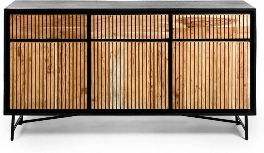 Vurna Lake dressoir 160cm naturel zwart - Foto 2