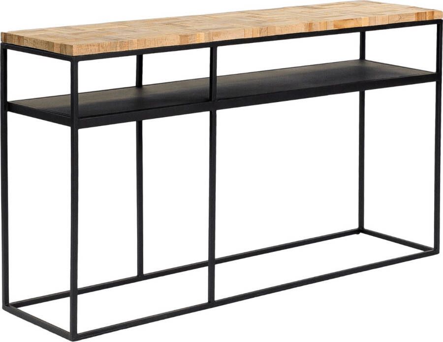 Vurna Makiko haltafel rechthoek teak bruin 140x35x75 cm - Foto 1