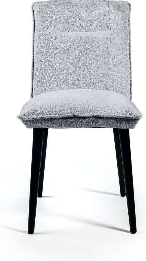 Vurna Malo eetkamerstoel heaven stof grijs (Set van 2)