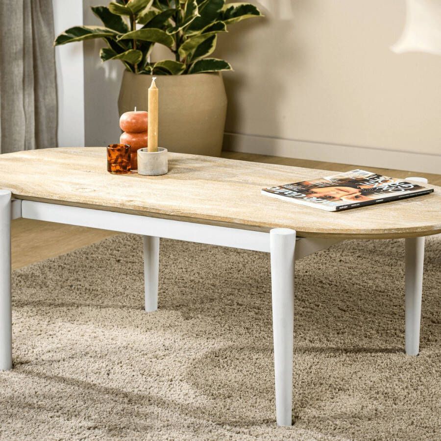 Vurna Milan ovale salontafel 120x60cm naturel