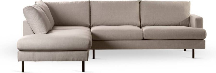 Vurna Norris 3-zits hoekbank links stof beige
