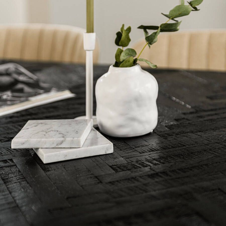 Vurna Reinier eettafel teakhout zwart 200x100 cm - Foto 2