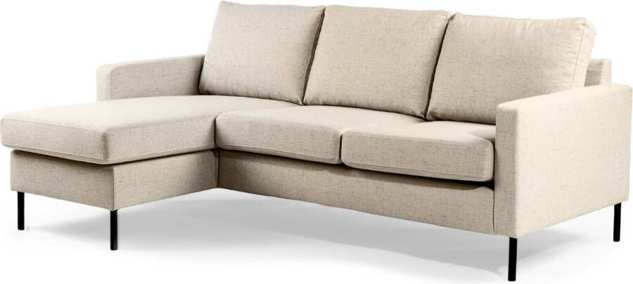 Vurna Sandra 3-zitsbank stof links|rechts beige