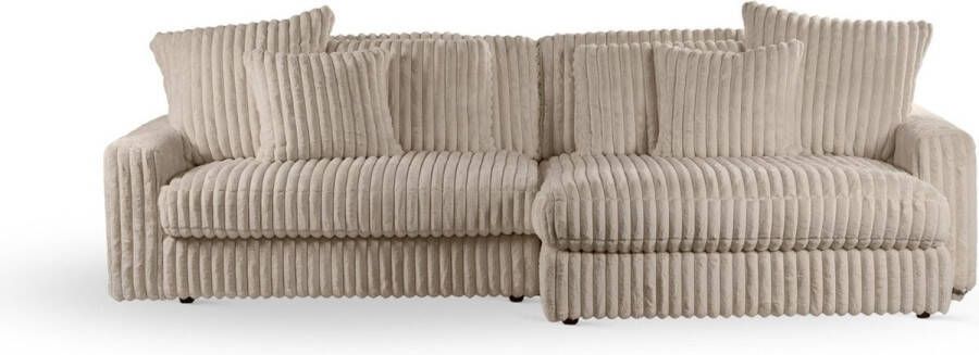 Vurna Sydney 3-zits hoekbank links|rechts beige