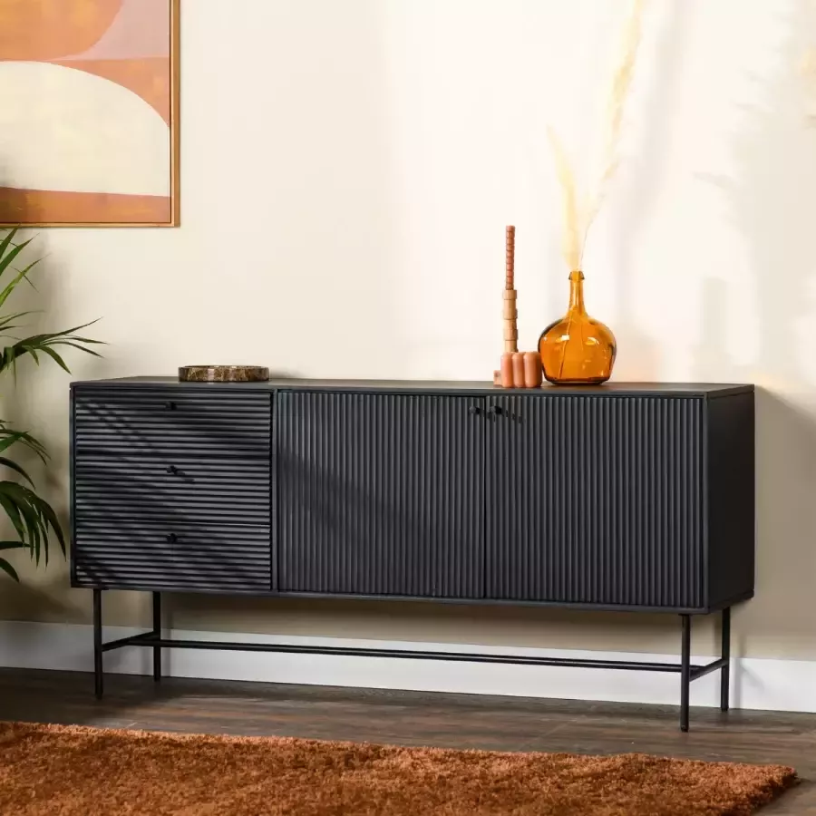 Vurna Thurn dressoir 160cm zwart