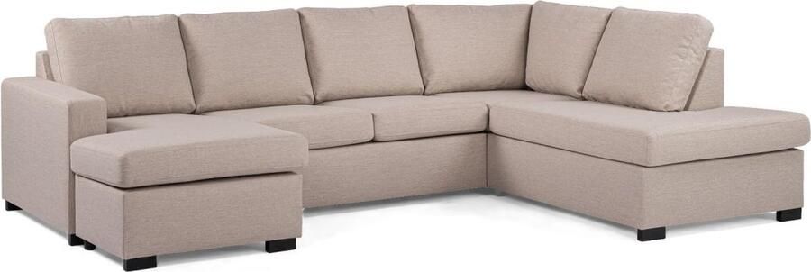 Vurna Eddie 3-zits hoekbank rechts stof beige