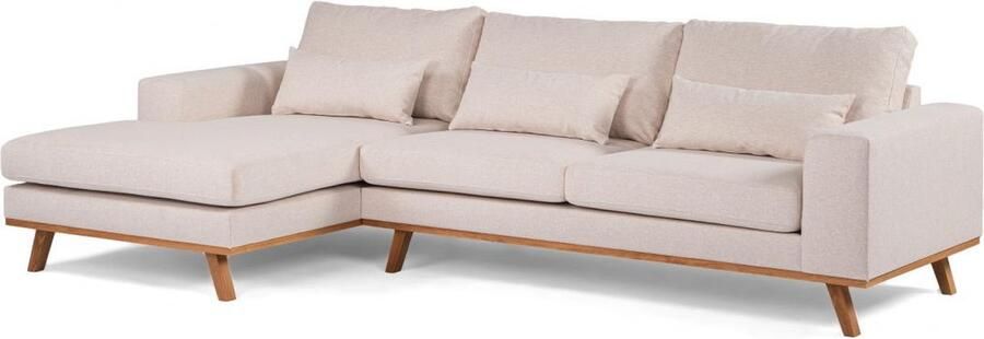 Vurna Grande 3-zits hoekbank links stof beige