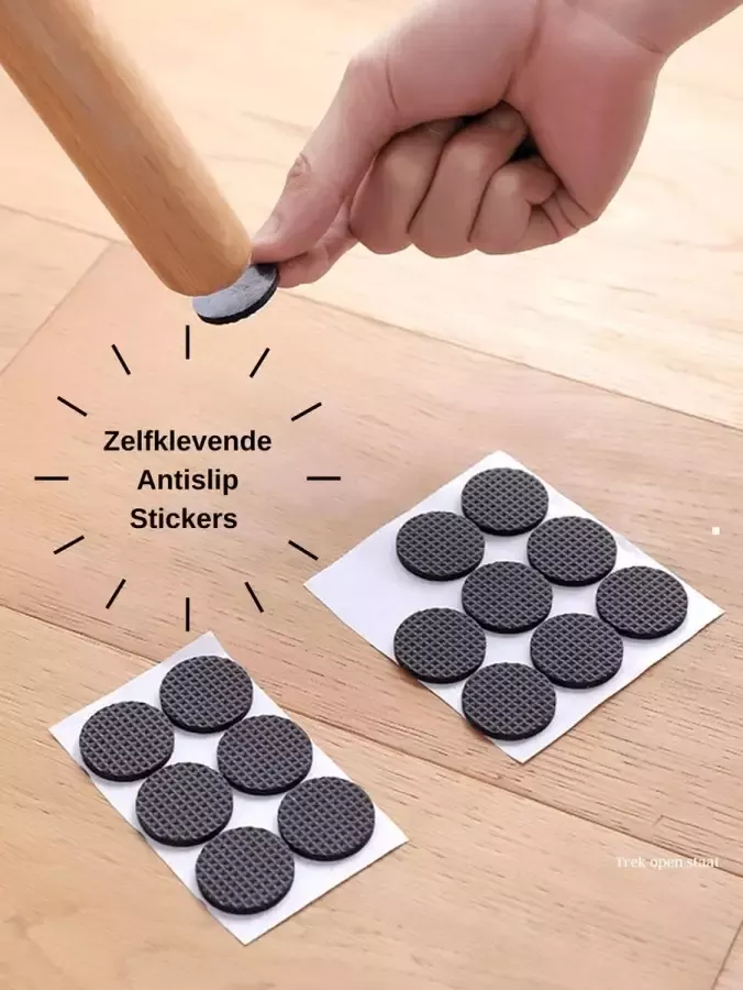 Waledano Zelfklevende Antislip Stickers 30 Stuks 2.7 CM Pad Tafel Stoel & Bank Zelfklevende Meubelonderzetters Anti Kras Vilt Vloer Beschermers Rubber Stoel Beschermer Anti-slip stoelpoot Plakvilt Tafel Onderzetter Bescherm - Foto 2