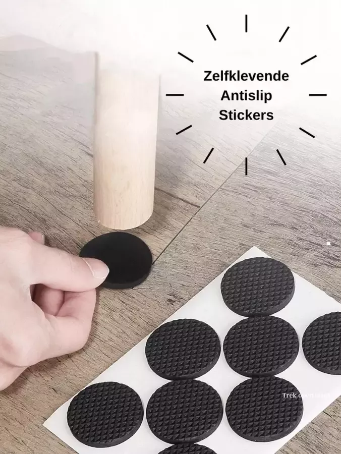 Waledano Zelfklevende Antislip Stickers 30 Stuks 2.7 CM Pad Tafel Stoel & Bank Zelfklevende Meubelonderzetters Anti Kras Vilt Vloer Beschermers Rubber Stoel Beschermer Anti-slip stoelpoot Plakvilt Tafel Onderzetter Bescherm - Foto 2