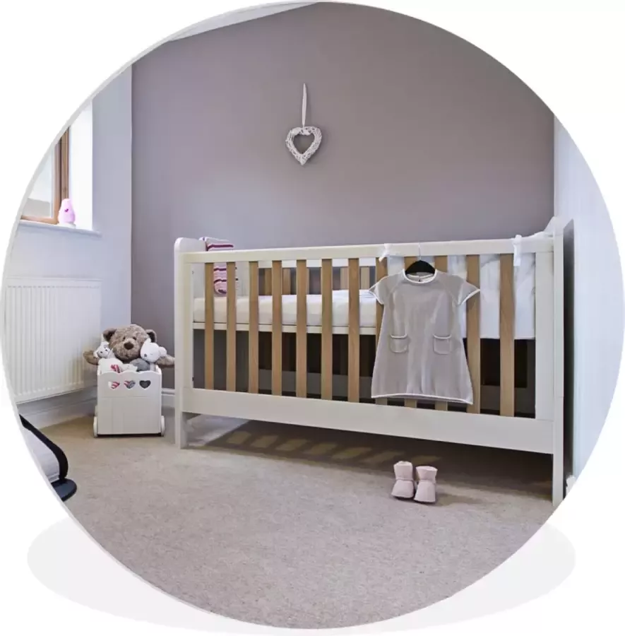 WallCircle Wandcirkel Muurcirkel Binnen Kinderkamer Ledikant Bruin ⌀ 140 cm Wanddecoratie Ronde Schilderijen