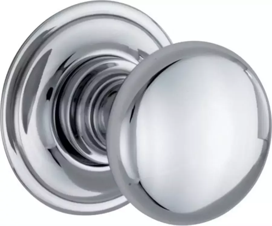 Wallebroek meubelknop op rozet ELEGANT Ø45mm croom poli