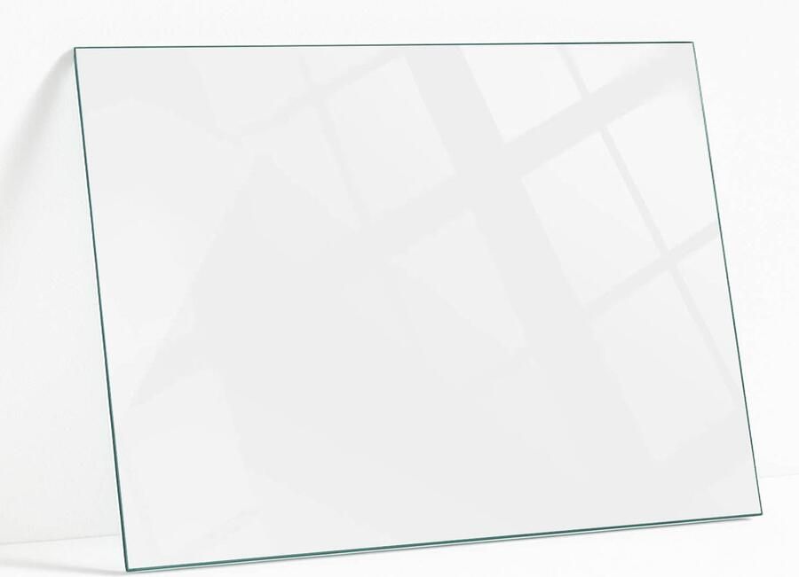 WALLFLUENT Kleur Wit Glad Glazen Tafelblad 100 x 70 cm Wit Glazen Plaat Rechthoekig Tafelblad Glas Veiligheidsglas Gehard Glazen Tafelblad Voor de Eettafel in de Eetkamer