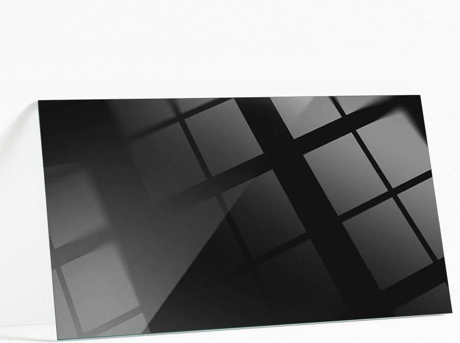 WALLFLUENT Kleur Zwart Glad Glasplaat Tafel 100 x 50 cm Zwart Veiligheidsglas Rechthoekig Tafelblad Glas Glazen Tafelblad Gehard Glazen Tafelblad Voor de Eettafel in de Eetkamer