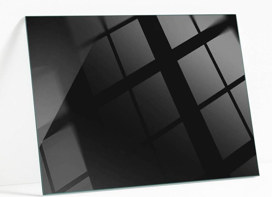 WALLFLUENT Kleur Zwart Glad Glasplaat Tafel 100 x 70 cm Zwart Veiligheidsglas Rechthoekig Tafelblad Glas Glazen Tafelblad Glazen Tafelblad voor de Woonkamer