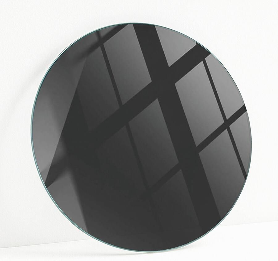 WALLFLUENT Kleur Zwart Glad Glasplaat Tafel 70 cm Zwart Veiligheidsglas Rond Tafelblad Glas Glazen Tafelblad Gehard Glazen Tafelblad Voor de Eettafel in de Eetkamer