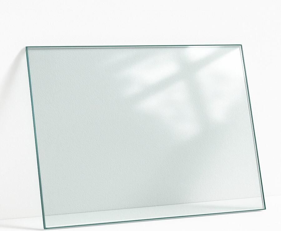 WALLFLUENT Tafelblad Glas 100x70 cm Transparant Veiligheidsglas Rechthoekig Tafelblad Glas Gehard Glas Glazen Tafelblad voor Tuin of Terrastafels Glazen Plaat Glasplaat Tafel