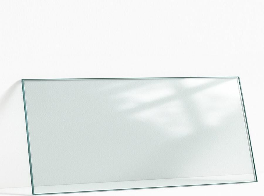 WALLFLUENT Tafelblad Glas 125x50 cm Glazen Plaat Transparant Rechthoekig Tafelblad Glas Glasplaat Tafel Transparant Glazen Tafelblad Geschikt voor de Keukentafel Gehard Glas Gehard Glas