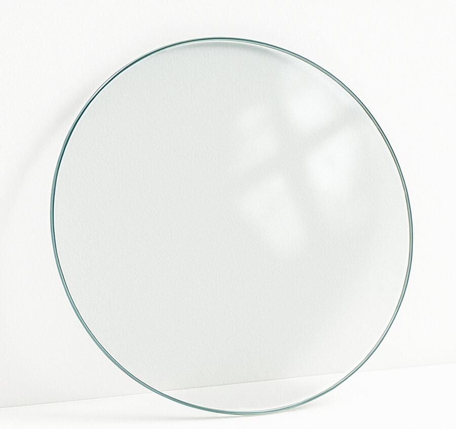 WALLFLUENT Tafelblad Glas 60 cm Transparante Glasplaat Rond Tafelblad Glas Gehard Glas Gehard Glazen Tafelblad Voor de Eettafel in de Eetkamer Glasplaat Tafel Glazen Tafelblad