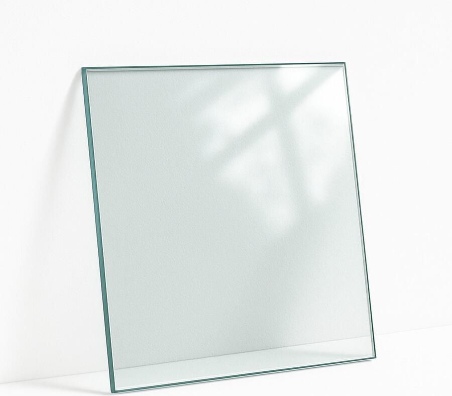WALLFLUENT Tafelblad Glas 60x60 cm Transparant Tafelblad Vierkant Tafelblad Glas Glazen Plaat Transparant Glazen Tafelblad voor de Woonkamer Glazen Tafelblad Veiligheidsglas