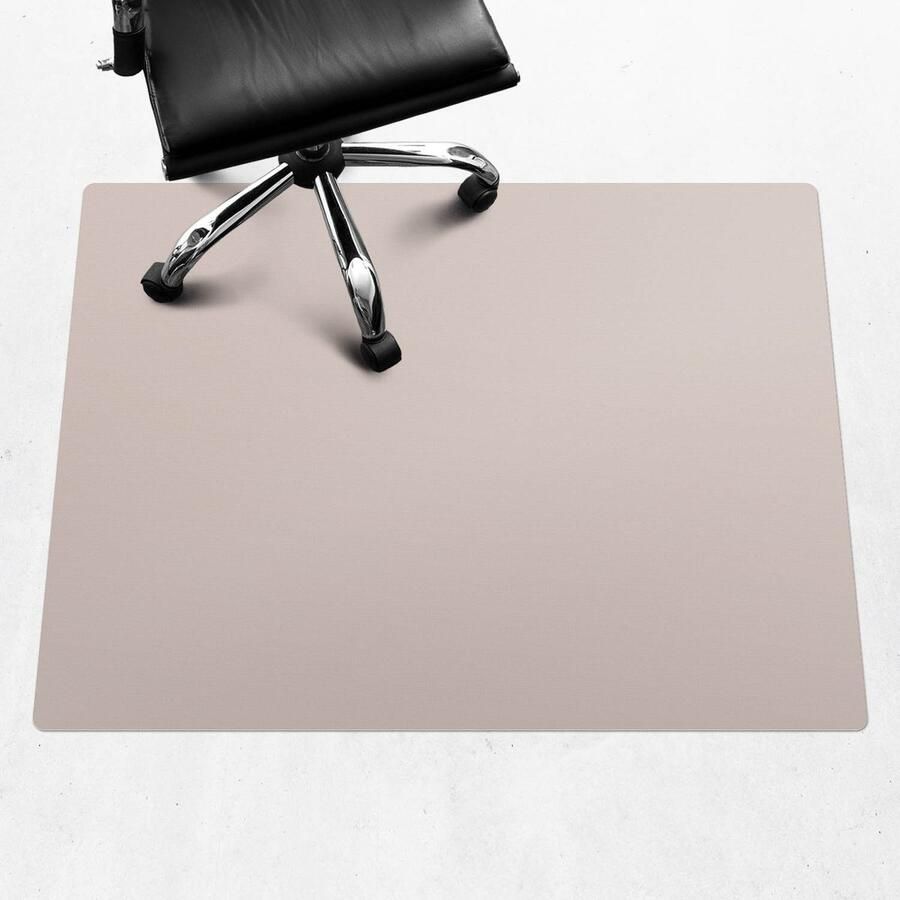 WALLFLUENT Vloerbeschermer Beige steen 120x90 cm Lichtbruin Vloerbeschermer Bureaustoel Rechthoekig Vloerbeschermer Tapijt-Stoel Mat-Werkplekdecoraties Pastel- en aardse kleuren