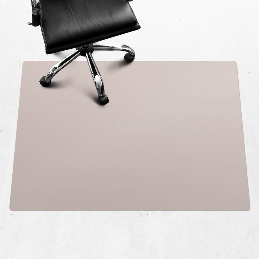 WALLFLUENT Vloerbeschermer Beige steen 140x100 cm Lichtbruin Bureaustoel Vloerbeschermer Rechthoekig Mótif Vloerbeschermer-Stoel Mat-Kantoordecoraties Pastel- en aardse kleuren