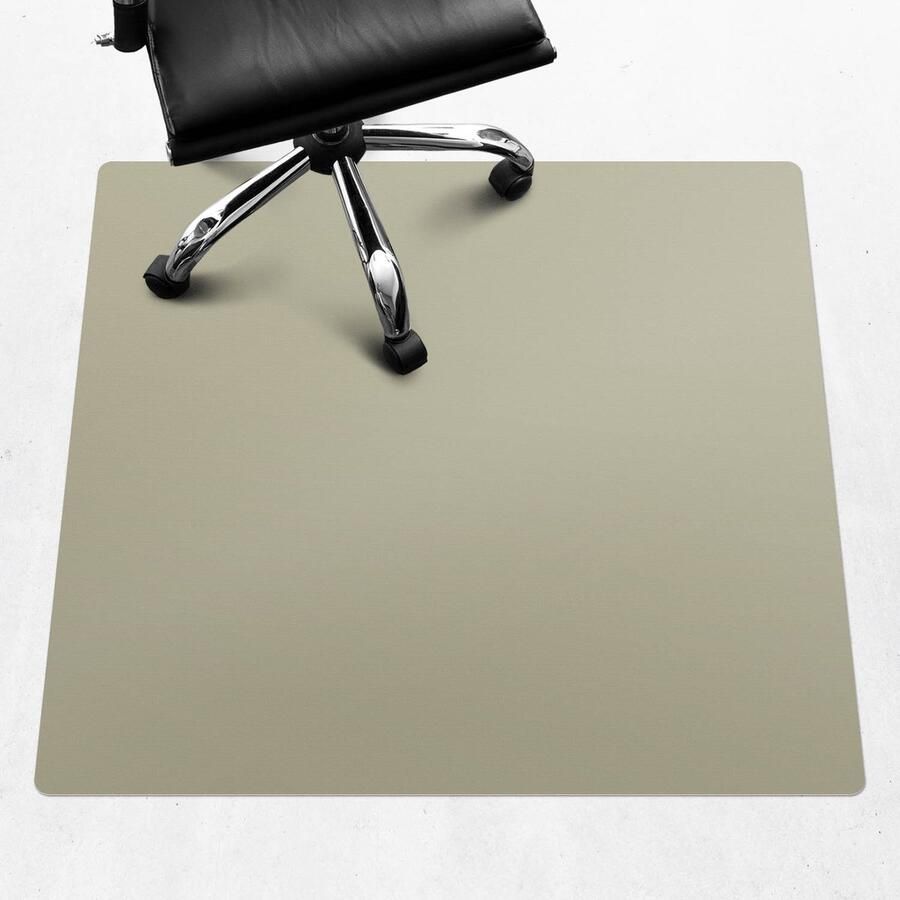 WALLFLUENT Vloerbeschermer Gedroogde olijven 100x100 cm Lichtgroen Bureau Stoel Mat Vierkant Vloerbeschermer Vinyl-Computer Stoel Mat-Kantoordecoraties Pastel- en aardse kleuren